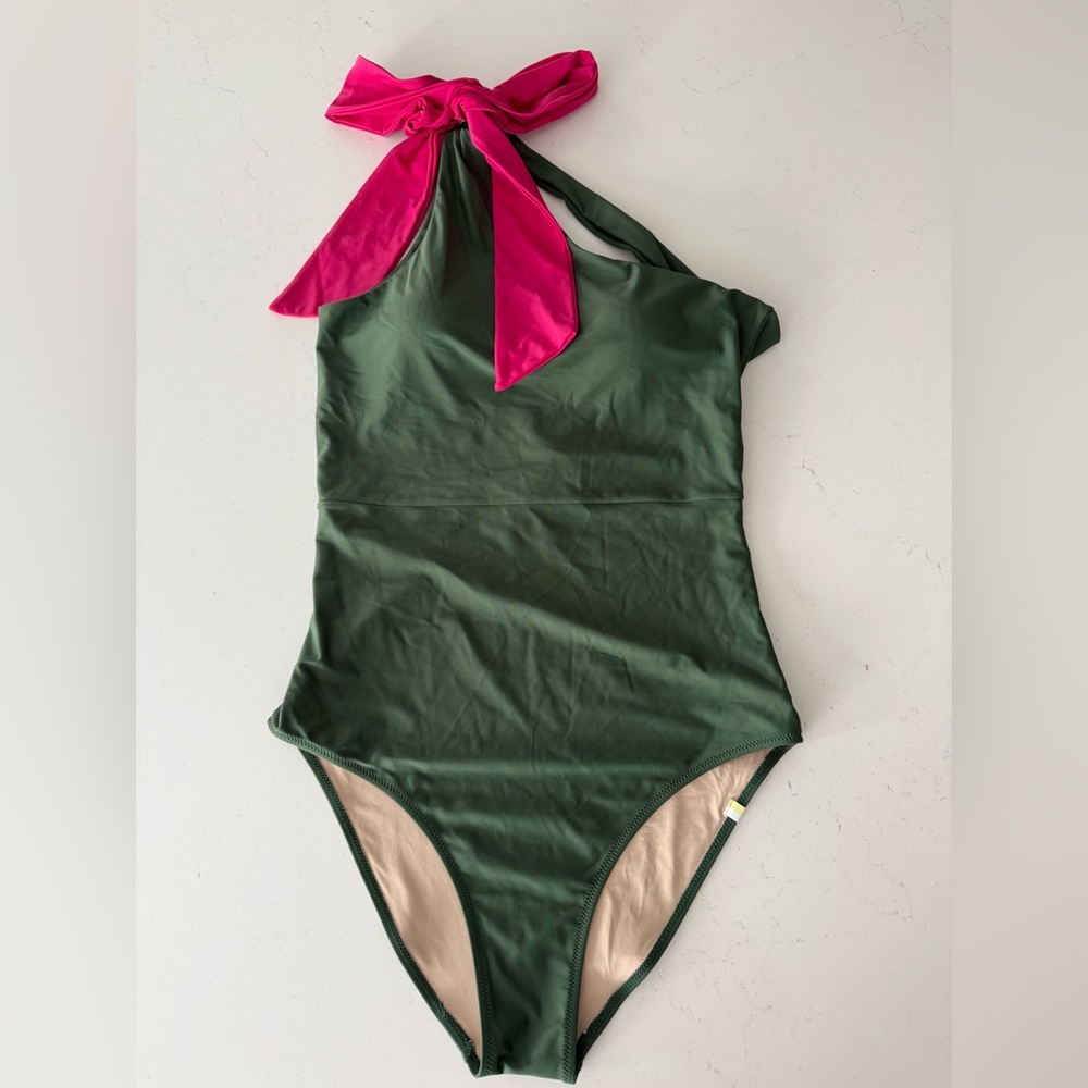 The Long Torso Bow-Shoulder Ruched Sidestroke